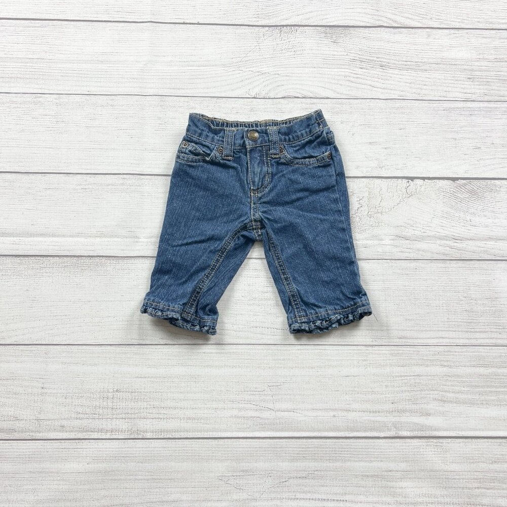 Koala Kids Baby Jeans Denim Pull-On Pants Elastic Waist Infant Girl 3-6 Months - Picture 1 of 3